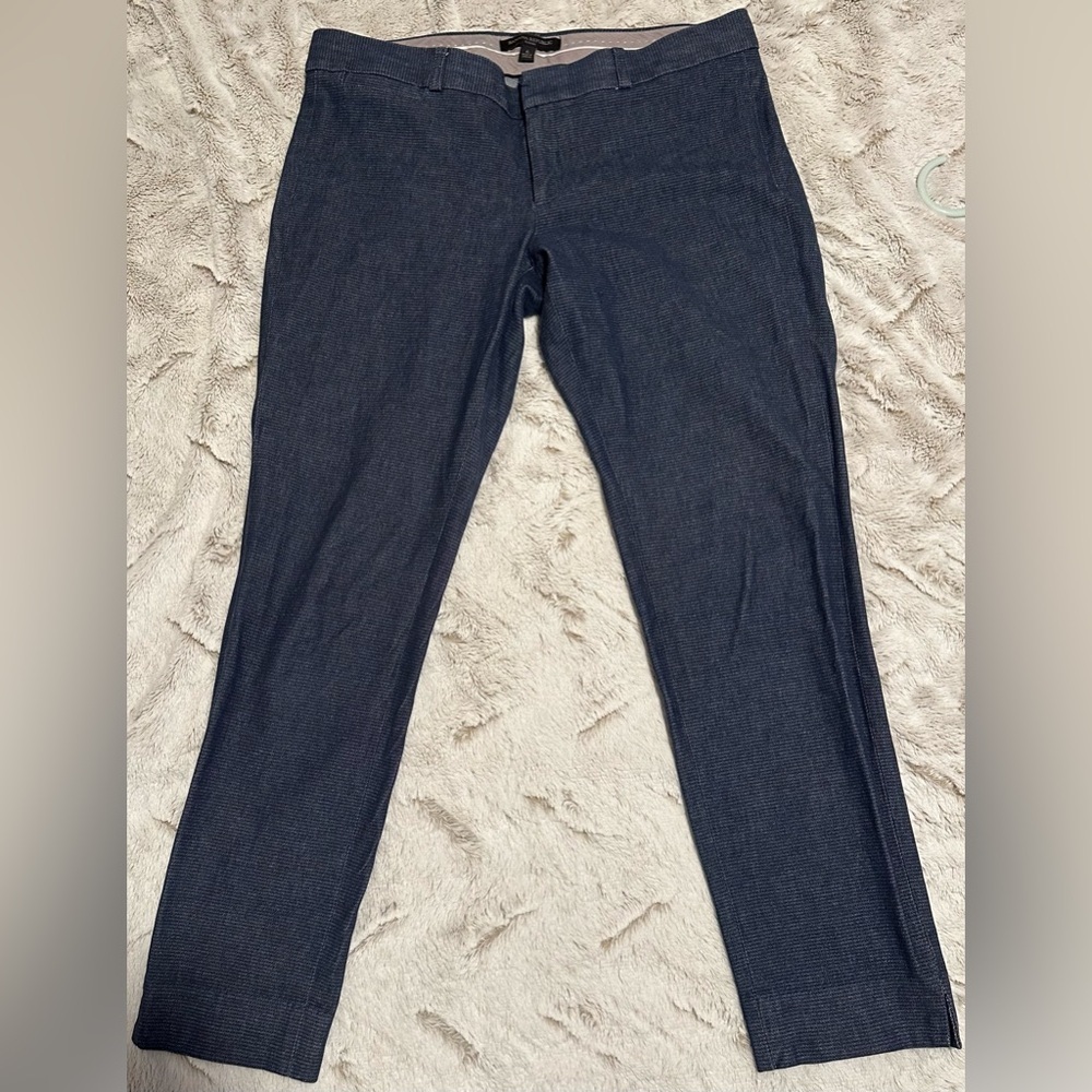 Banana Republic Sloan Pants Blue Chambray Slim Ankle